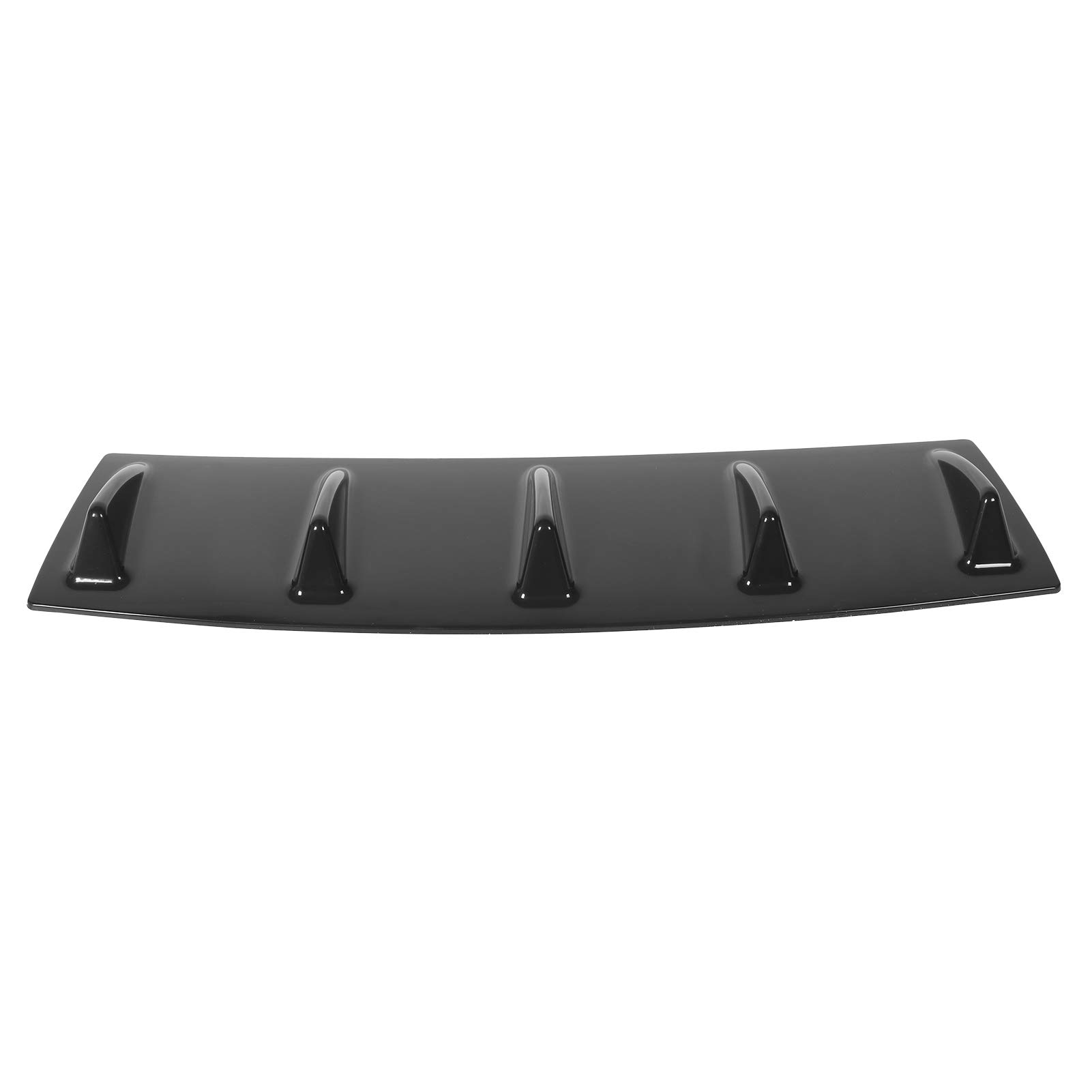 Heck Stoßfänger Diffusor, Universeller Schwarzer ABS Heck Stoßfänger Lippendiffusor Heckspoiler Heckdiffusor mit Doppelseitiger Klebeband und Schrauben für die Automodifizierung (fünf Flügel) von Brrnoo
