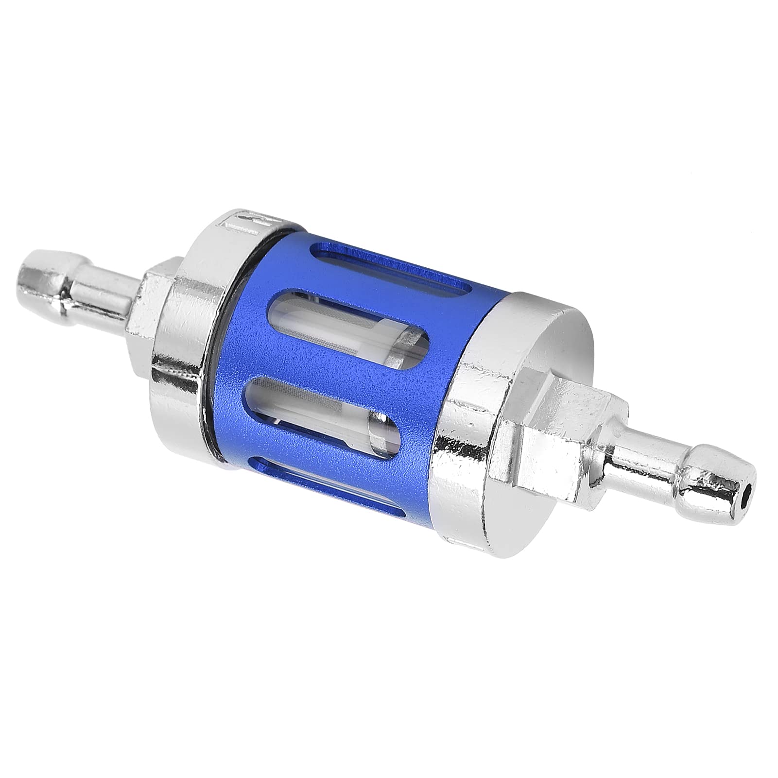 Kraftstofffilter, Inline -Kraftstofffilter Aluminiumlegierung Abdeckung Glasersatz Ersatz Fuelfilter für Autos ATV SUVs Motorräder Boxenbikes (BLUE) von Brrnoo