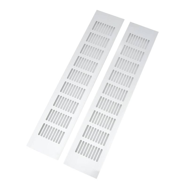 Laibit -Entlüftung, 2 Stcs Luftlüftungslüftungsgrilllüftungslüftungsschlitze mit Aluminiumlegierung Rechteckiger Entlüftungsplatte für Schrankschuhschrankschrank (80 * 400 mm) von Brrnoo