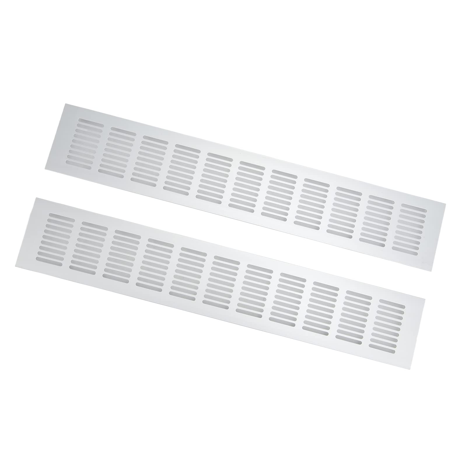 Laibit -Entlüftung, 2 Stcs Luftlüftungslüftungsgrilllüftungslüftungsschlitze mit Aluminiumlegierung Rechteckiger Entlüftungsplatte für Schrankschuhschrankschrank (80 * 450 mm) von Brrnoo