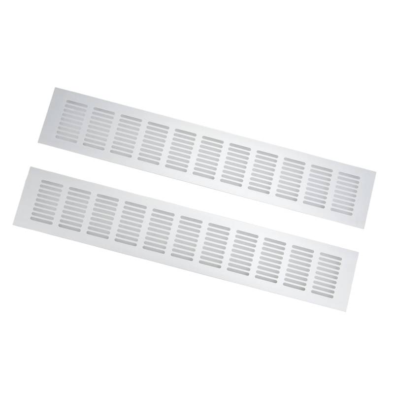 Laibit -Entlüftung, 2 Stcs Luftlüftungslüftungsgrilllüftungslüftungsschlitze mit Aluminiumlegierung Rechteckiger Entlüftungsplatte für Schrankschuhschrankschrank (80 * 450 mm) von Brrnoo