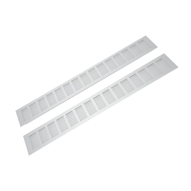 Laibit -Entlüftung, 2 Stcs Luftlüftungslüftungsgrilllüftungslüftungsschlitze mit Aluminiumlegierung Rechteckiger Entlüftungsplatte für Schrankschuhschrankschrank (80 * 600 mm) von Brrnoo