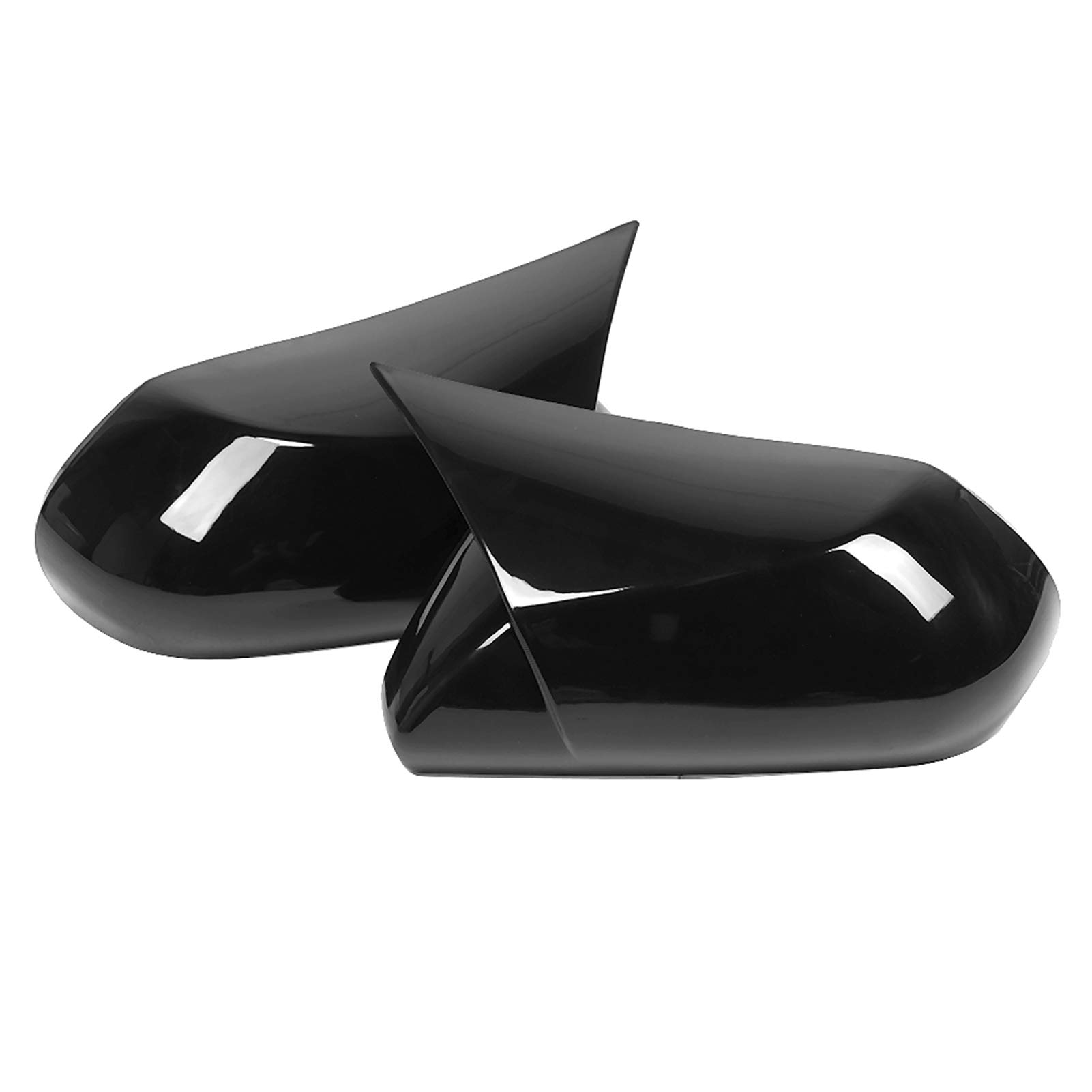 Seitenspiegelabdeckung, Glänzende Schwarze ABS -Spiegelabdeckungskappe Mirror Cap Car Mirror Deckabdeckung Kohlefaserstil für XV70 Le Se XLE XSE XLE 20182020 (glänzend schwarz) von Brrnoo