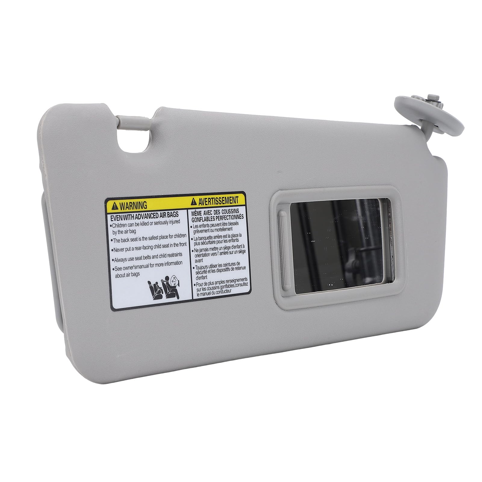 Sonnenvisier für Auto, Vordere Rechte Beifahrerseite Sonnenschutz Visor -Auto Sonnenvisor mit Make -up Spiegel für 2004 Bis 2005 (Gray) von Brrnoo