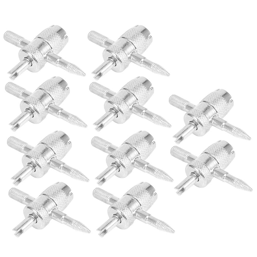 Ventilstammentfernungswerkzeug, Reifenventilstamm -Werkzeug Aluminiumlegierung Autofahrzeug -Reparaturwerkzeug 10pcs 4 Wege Reifenventil Kerntasten Remove Kit Ventil Entfernung für Auto Motorräder Ventilstammentfernungswerkzeug, Reifenventilstamm -Werkzeug Aluminiumlegierung Autofahrzeug -Reparaturwerkzeug 10pcs 4 Wege Reifenventil Kerntasten Remove Kit Ventil Entfernung für Auto Motorräder von Brrnoo