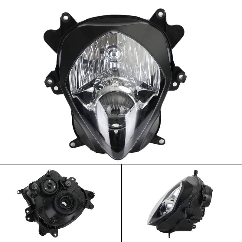 Bruce & Shark Frontscheinwerfergitter LED Schutz Weiß Passend für Suzuki GSXR1000 2007-2008 K7 K8 ABS Kunststoff Langlebig Aftermarket Motorradteil von Bruce & Shark