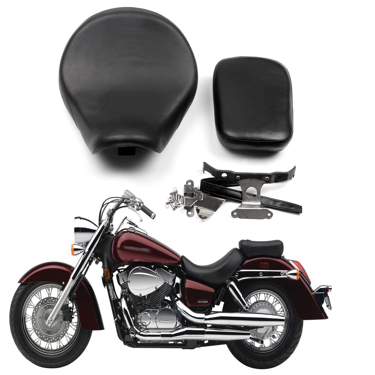 Bruce & Shark Sitzbanke Motorradsitz Sitz aus Kunstleder vorne hinten Sitzkissen Passend für Hon-da Shadow Aero Vt750C 2004-2013 Bruce & Shark Sitzbanke Motorradsitz Sitz aus Kunstleder vorne hinten Sitzkissen Passend für Hon-da Shadow Aero Vt750C 2004-2013 von Bruce & Shark