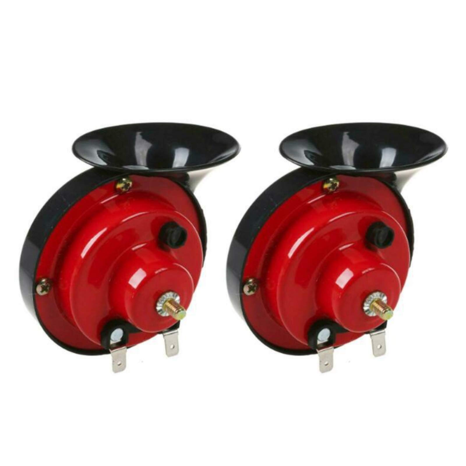 Autohupe Extrem Laut, Monophoner Lautsprecherschneckenlufthorn 12v 300db, Universal Lautes Horn Hupe, FüR Lkw, Zug, Boot, Auto, Motorrad, Fahrrad, Wasserdicht, Energieeffizient (rot) von Bseical