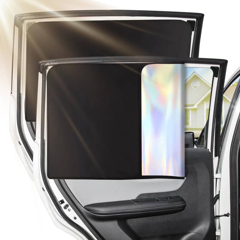 Sonnenschutz Auto Baby mit UV Schutz 2er Set,Magnetische Sonnenblende für Seitenfenster, Autofenster Sonnenschutz Seitenscheibe für Kinder & Haustiere,Universell für Familienauto & SUV, 79x50 cm von Bseical