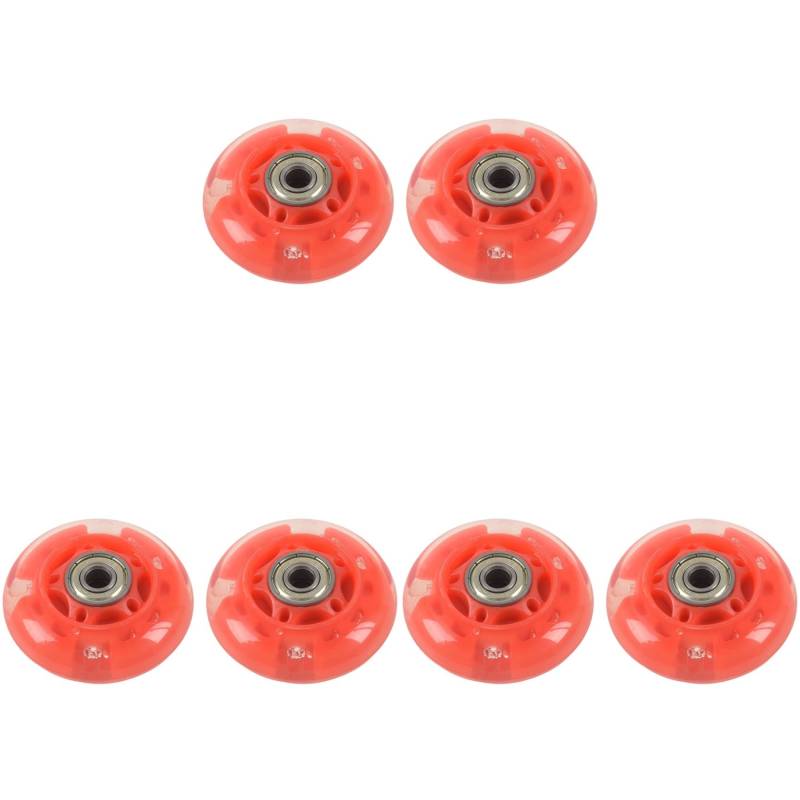 Bsowte 608ZZ Kugellager für Inline-Skating-Roller, 8 mm Durchmesser, Rot, 3 Paar von Bsowte
