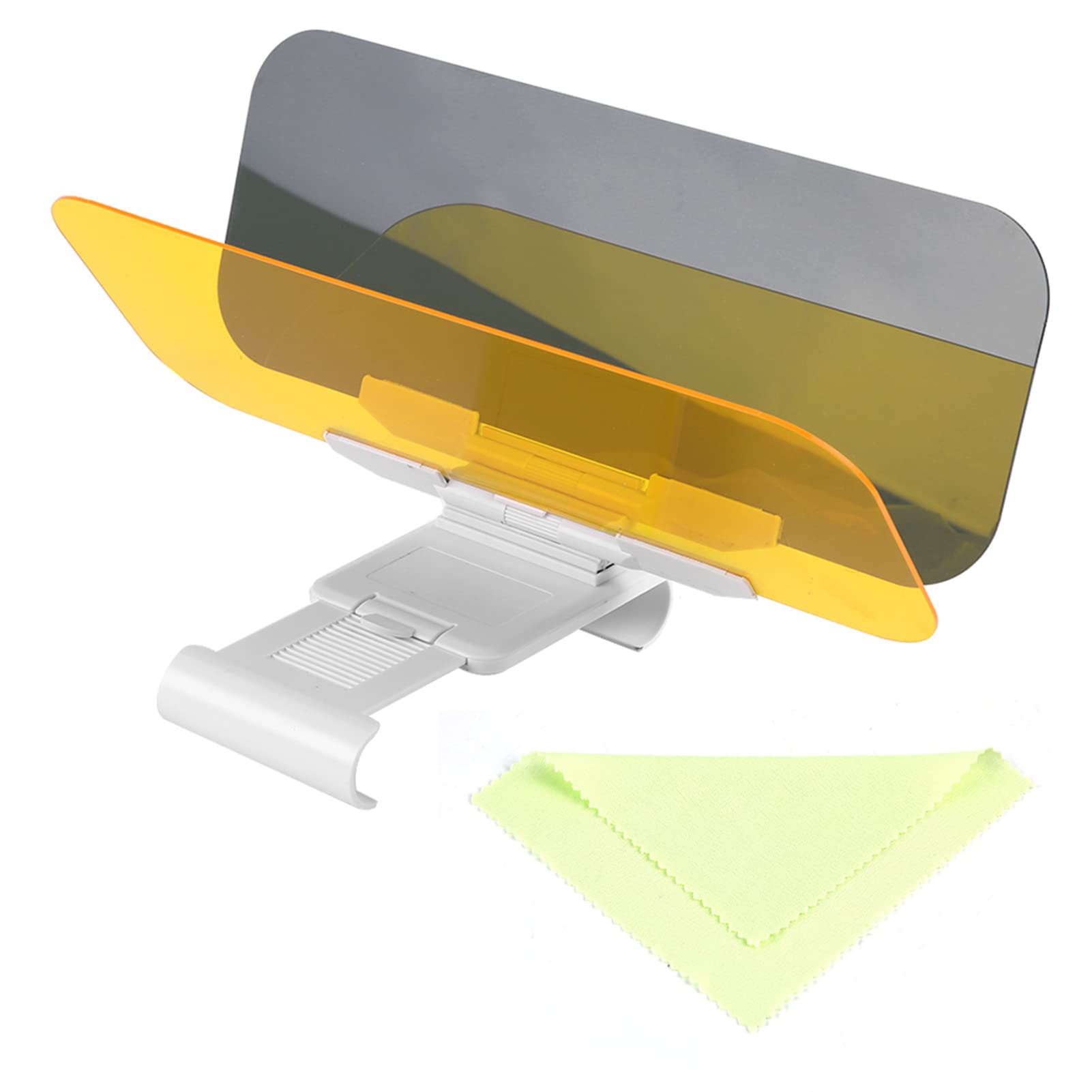 BstXqty 2-in-1 Blendfreier Spiegel, Auto-Sonnenblenden-Verlängerung aus Transparentem, Blendfreiem Glas Für Tag- Und Nachtfahrten von BstXqty
