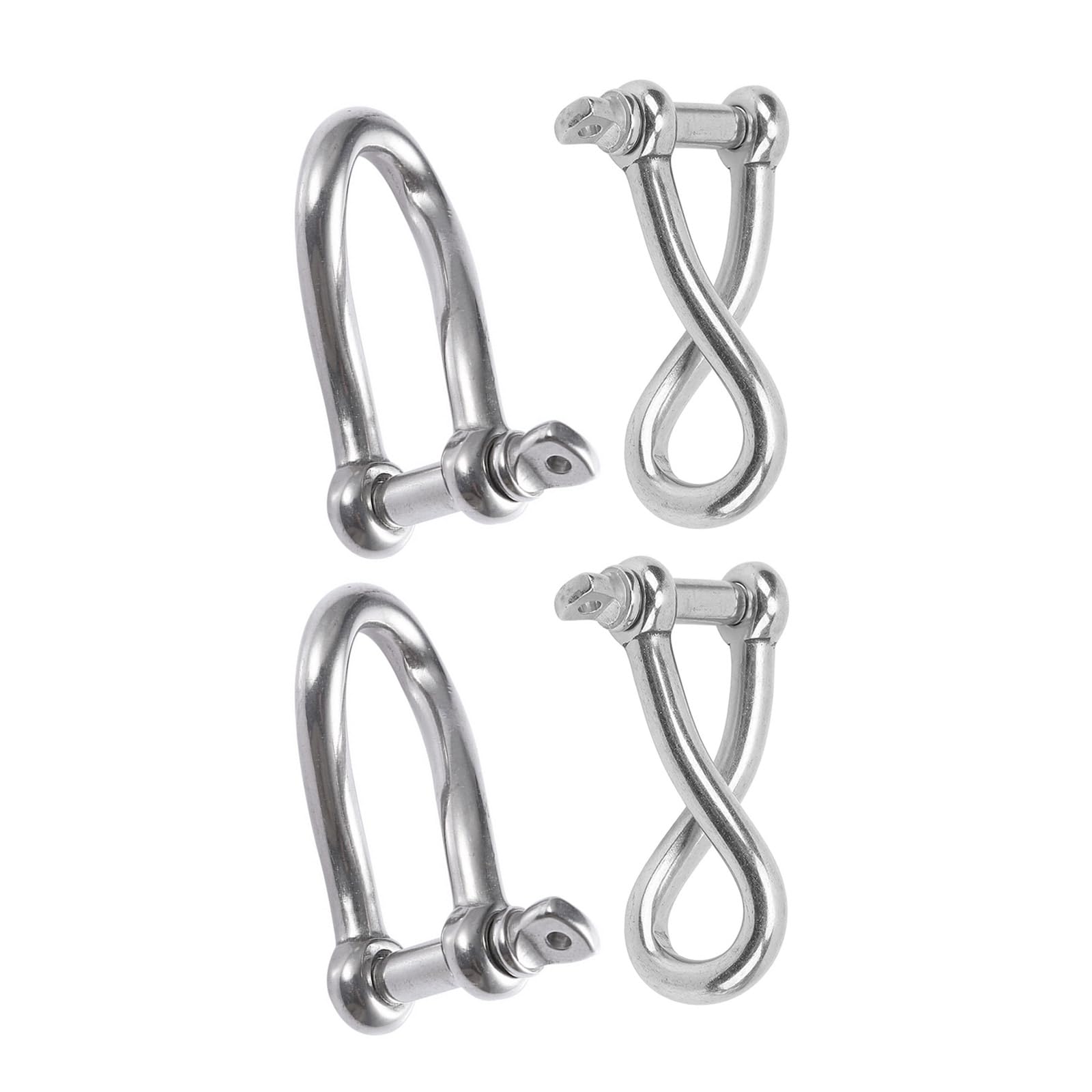 Btgghytr 4 x D-Ringe aus Edelstahl, sichere Verankerung, Schraubstift, einfache Installation für robuste Traktionen auf Booten und Kabeln Btgghytr 4 x D-Ringe aus Edelstahl, sichere Verankerung, Schraubstift, einfache Installation für robuste Traktionen auf Booten und Kabeln von Btgghytr