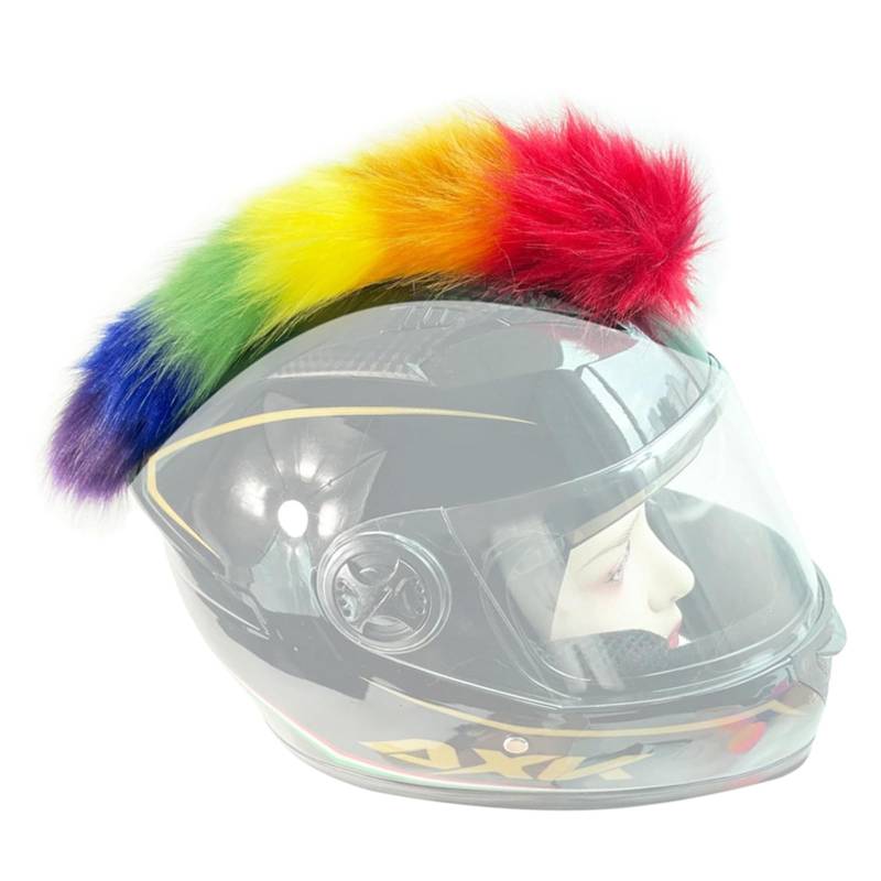Btgghytr Kreative leichte Helm-Perücke, Haarteil für Motorrad-Enthusiasten, Cosplay, Veranstaltungen, Reiten, Feiern, einfache Installation von Btgghytr
