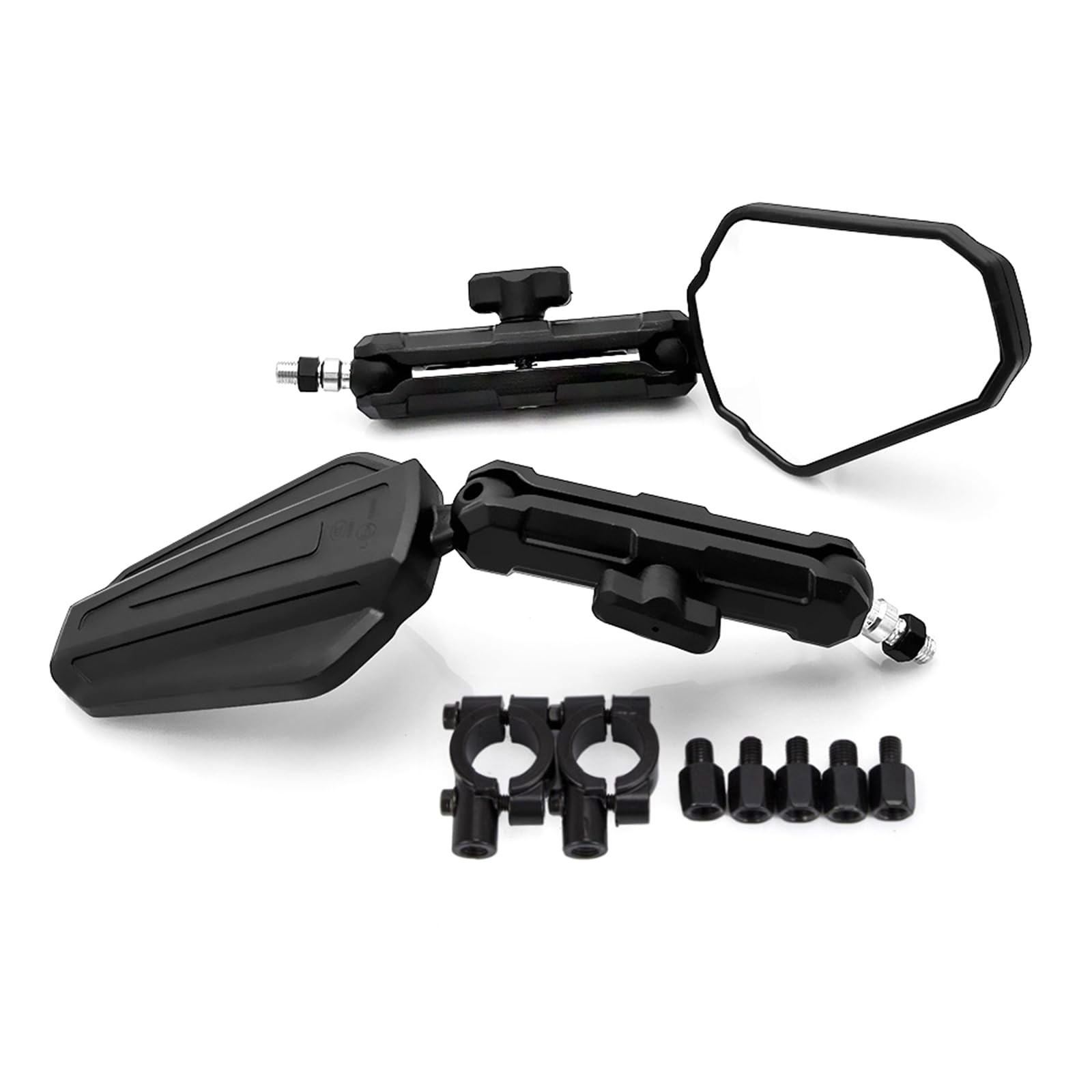 Btgghytr Moped Dirt Bike Motorrad Rückansicht Reflektoren Set mit Lenkerhalterung Klemmen mit verstellbarer Klemme für Fahrer 1 Paar Btgghytr Moped Dirt Bike Motorrad Rückansicht Reflektoren Set mit Lenkerhalterung Klemmen mit verstellbarer Klemme für Fahrer 1 Paar von Btgghytr