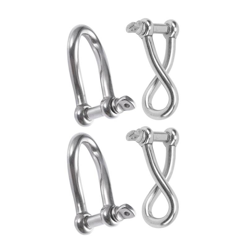 Btgghytr Schäkelverbindung aus Edelstahl, 8 mm, für Maritimes, Outdoor-Ausrüstung, Abschleppen, Festmacher, Segelboote, Deckausrüstung, Ladungssicherung von Btgghytr