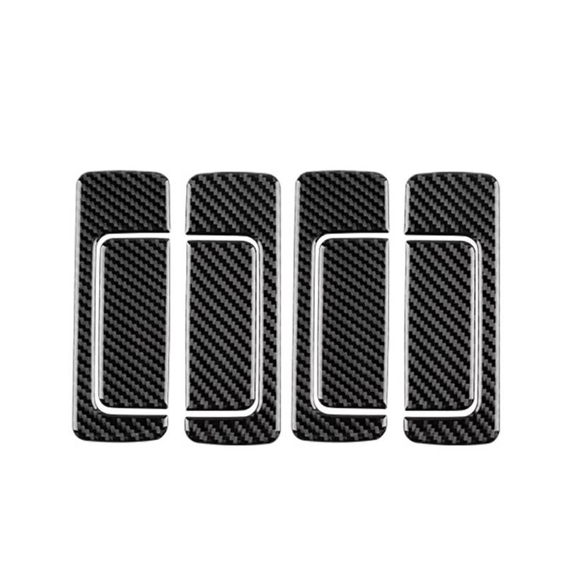 Auto Interieur Panel Trim Auto Innentürgriff Pull Innenverkleidung Aufkleber Dekorieren Abdeckung Echte Weiche Kohlefaserplatte Für Mini Für Countryman U25 2024 2025 Auto Innenraum Zubehör(Black) von Btnuahq