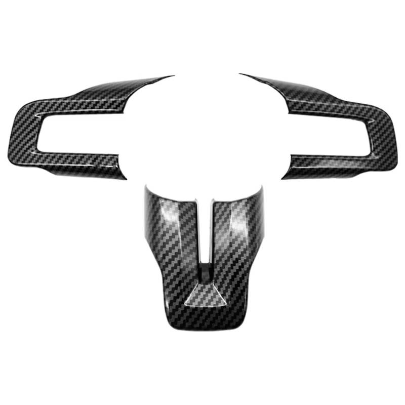 Auto Interieur Panel Trim Carbon Faser Stil Lenkrad Panel Abdeckung Trim Aufkleber Für Ford Für Mustang 2015 2016 2017 2018 2019 2020 2021 2022 2023 Auto Innen Zubehör Auto Innenraum Zubehör von Btnuahq