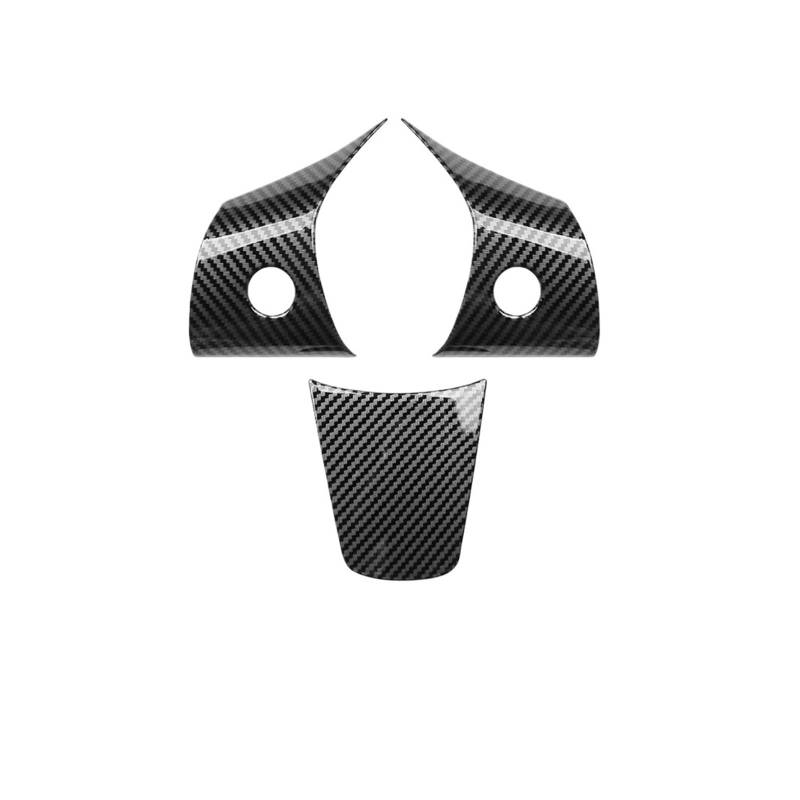 Auto Interieur Panel Trim Für Tesla Für Model 3 Für Model Y Lenkrad Trim Aus ABS Carbon Faser Matte Für Tesla 2022-2023 Innen Geändert Zubehör Auto Innenraum Zubehör(Glossy Carbon Fiber) von Btnuahq