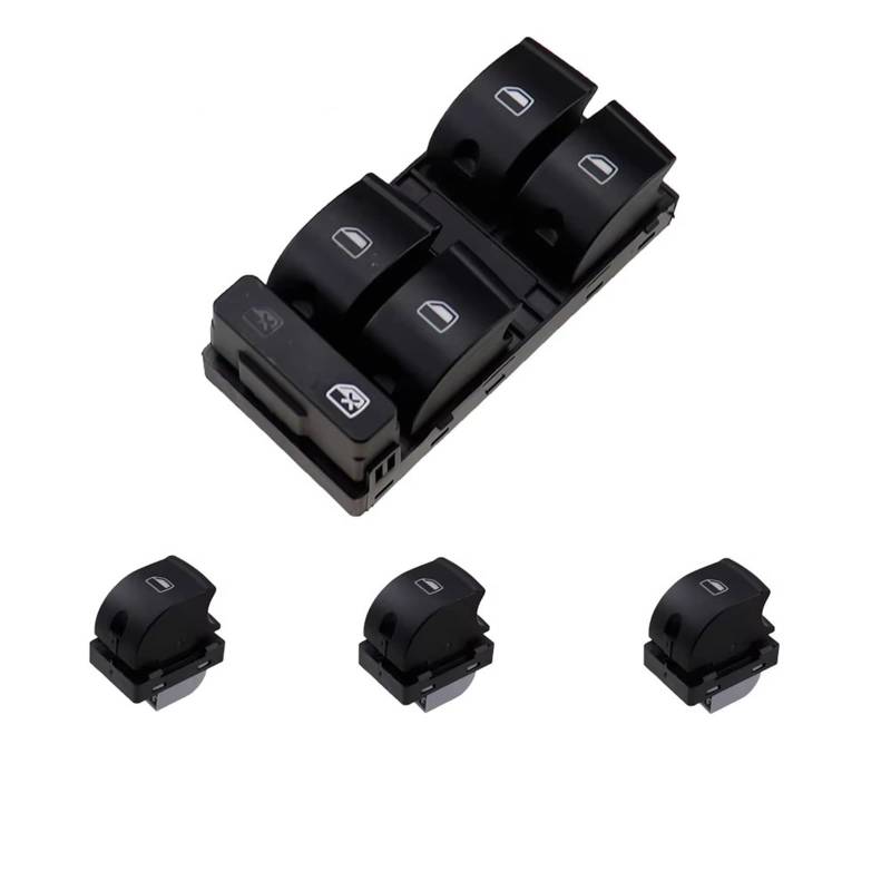 Fensterheberschalter Für A4 B6 B7 Limousine 8ED 959 851 8ED 959 855 2003–2008 4 Stück OEM Factory Master Power Passenger Window Switch Panel Electric Power Fensterheber von Btnuahq