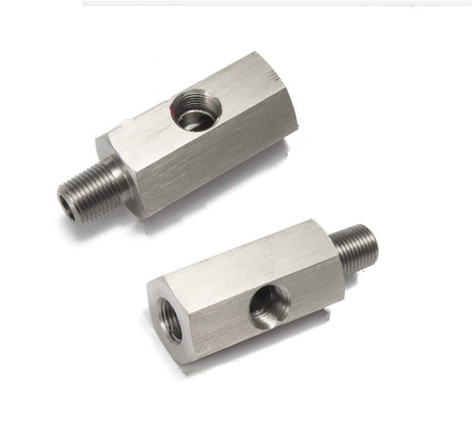 Lambdasonde Öldrucksensor-Anschluss Zuleitungsmanometer T-Adapter Edelstahl Seitliche Löcher 1/8 Zoll NPT Innengewinde M12 M10 M14 1/8NPT 1/4NPT Lambdasensor(M10x1.5) von Btnuahq