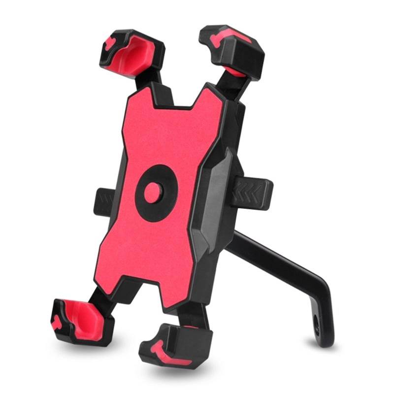Navigationshalterung Fahrrad Handyhalter Ständer Universal Roller Motorrad Motorrad Rückspiegel Handyhalterung Unterstützung Telefonständerhalter GPS(Red-RearviewMirror) von Btnuahq