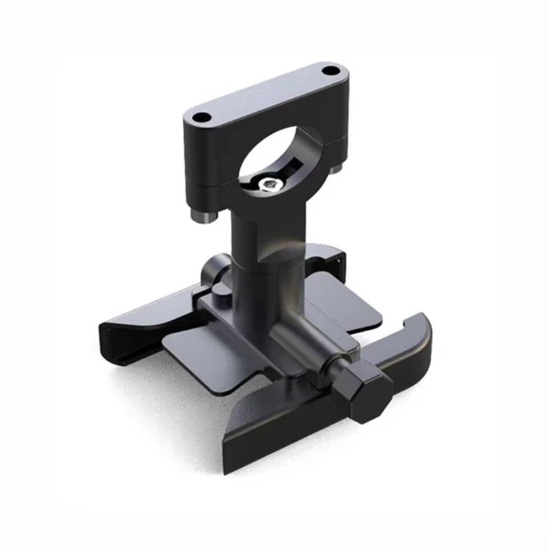Navigationshalterung Legierung Stoßfest Halterung Reiten Ausrüstung Halter Handy Halter Motorrad Elektrische Auto Navigation Takeaway Aluminium Telefonständerhalter GPS(Handlebar Black) von Btnuahq