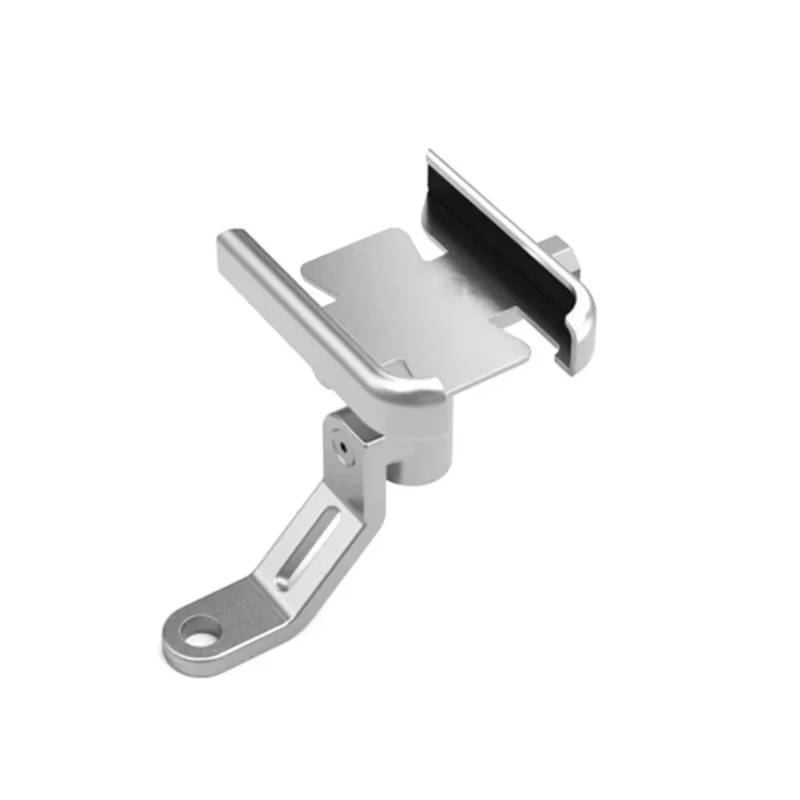 Navigationshalterung Legierung Stoßfest Halterung Reiten Ausrüstung Halter Handy Halter Motorrad Elektrische Auto Navigation Takeaway Aluminium Telefonständerhalter GPS(Mirror Holder Silver) von Btnuahq