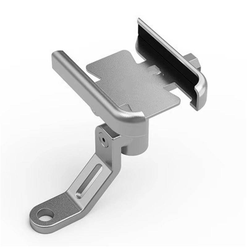 Navigationshalterung Motorrad Handy Halter GPS Navigator Spiegel Lenker Halterung Zubehör Für C650 Sport C650GT C 650 GT 2012-2020 Telefonständerhalter GPS(Mirror Holder Silver) von Btnuahq