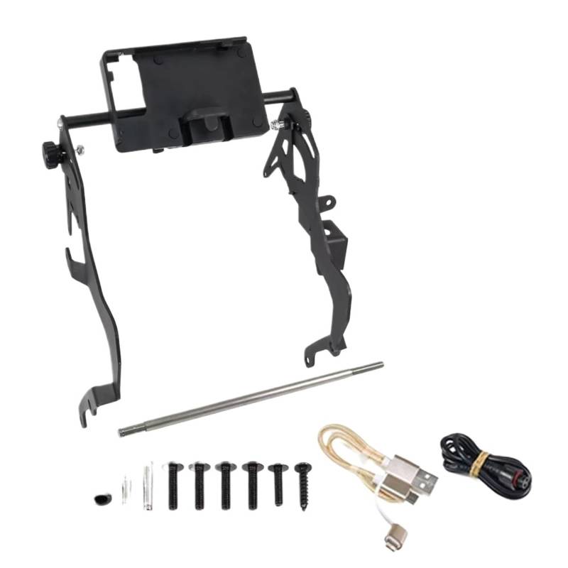 Navigationshalterung Motorrad Zubehör Windschutzscheibe Verstärkung Navigation Halterung Lade Telefon Halter Für Pan Für America 1250 Für Spezielle RA1250 Telefonständerhalter GPS(USB charging version von Btnuahq