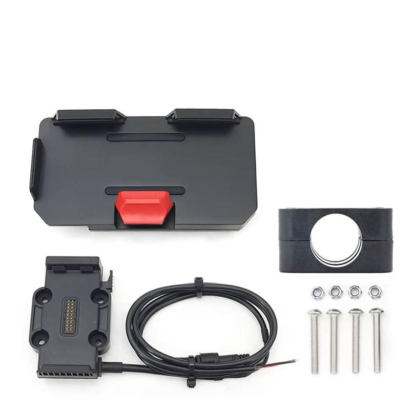 Navigationshalterung Querstange Roll Bar Telefon Navigation Halterung Basis R1250GS CRF1100L F900XR R18 Für Alle Motorrad Drahtlose Aufladen 12mm 16mm 22mm Telefonständerhalter GPS(A Set - Black 22mm) von Btnuahq