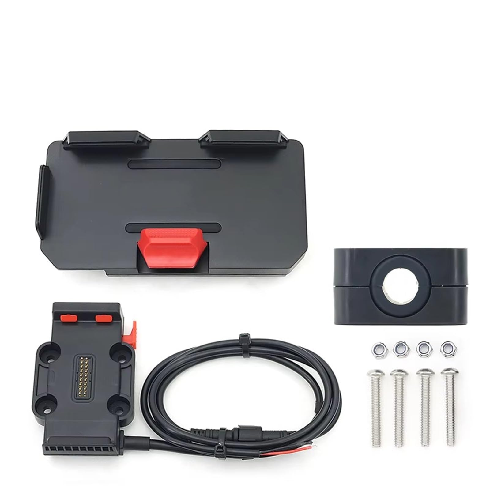 Navigationshalterung Querstange Roll Bar Telefon Navigation Halterung Basis R1250GS CRF1100L F900XR R18 Für Alle Motorrad Drahtlose Aufladen 12mm 16mm 22mm Telefonständerhalter GPS(A Set - Red 12mm) von Btnuahq