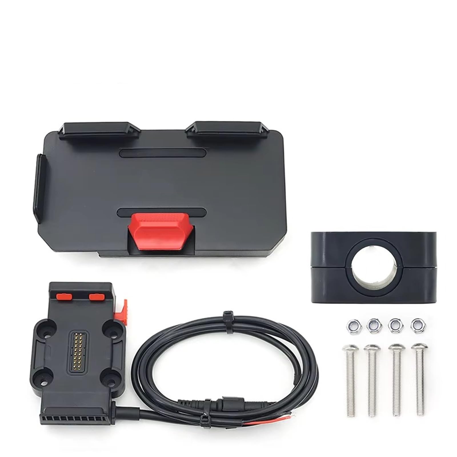 Navigationshalterung Querstange Roll Bar Telefon Navigation Halterung Basis R1250GS CRF1100L F900XR R18 Für Alle Motorrad Drahtlose Aufladen 12mm 16mm 22mm Telefonständerhalter GPS(A Set - Red 16mm) von Btnuahq