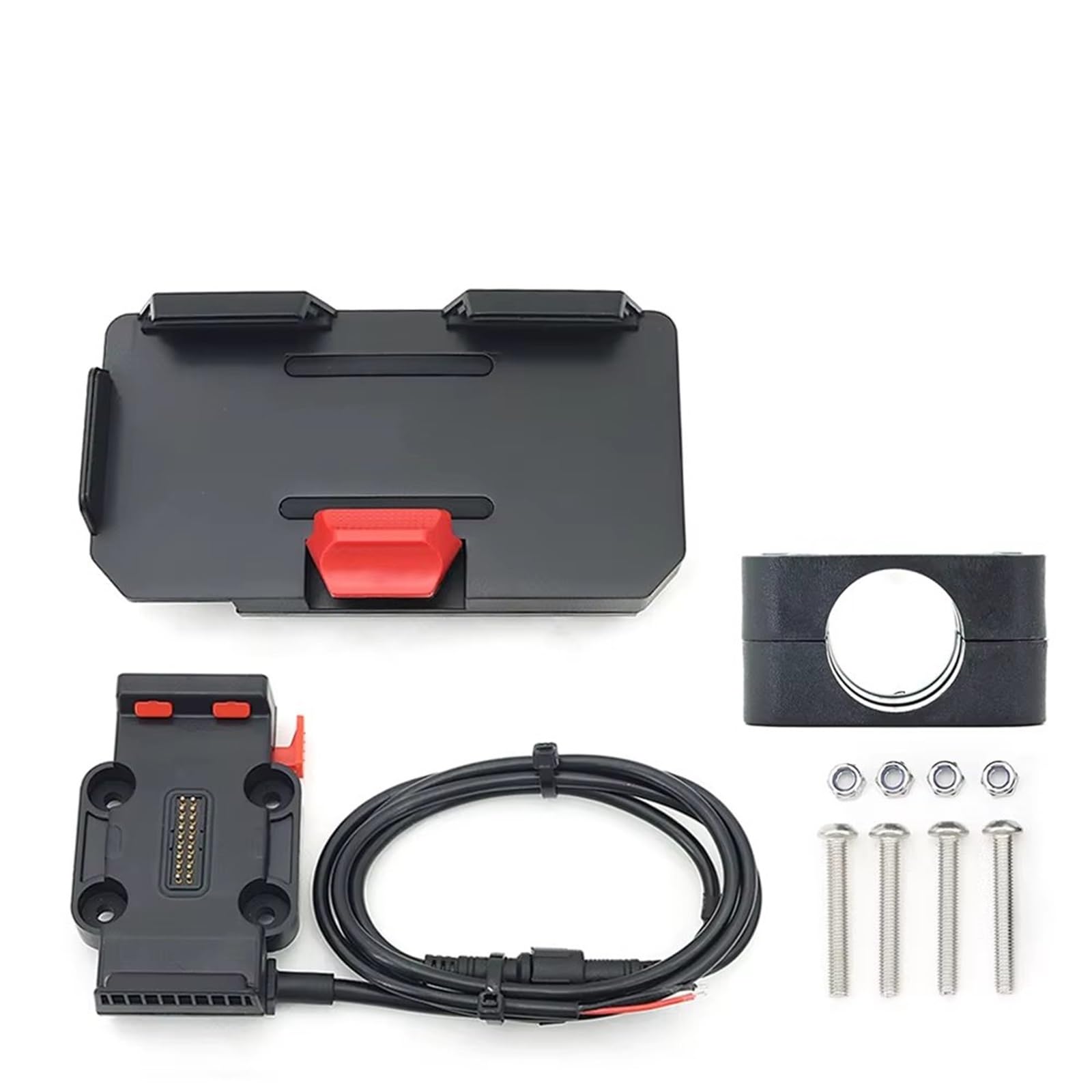 Navigationshalterung Querstange Roll Bar Telefon Navigation Halterung Basis R1250GS CRF1100L F900XR R18 Für Alle Motorrad Drahtlose Aufladen 12mm 16mm 22mm Telefonständerhalter GPS(A Set - Red 22mm) von Btnuahq