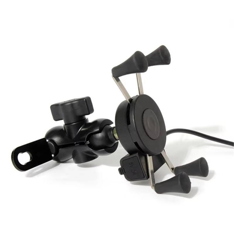 Navigationshalterung Universeller Motorrad-Handyhalter Mit USB-Schnelllade-Motorradspiegel-Telefonhalterung Für 3,5-6,8-Zoll-Handy-GPS-Halterung Telefonständerhalter GPS von Btnuahq