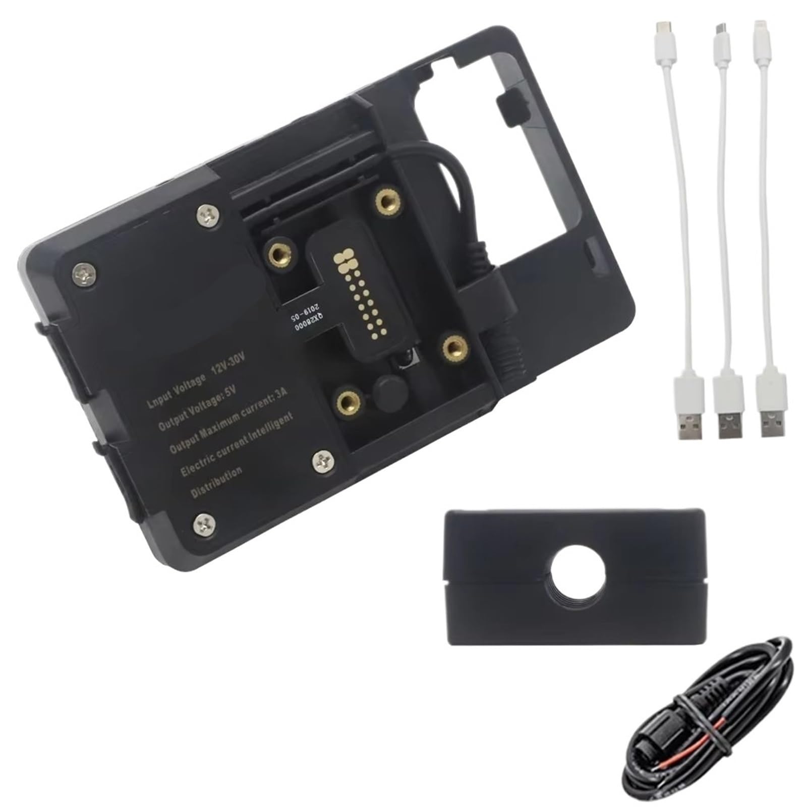 Navigationshalterung Wireless Für Ladegerät Schnelle Lade Handy-Navigation Halterung Für R1250GS R1200GS Für ADV S1000XR F650GS F850GS F900R R1200RS Telefonständerhalter GPS(USB 12mm Clip) von Btnuahq