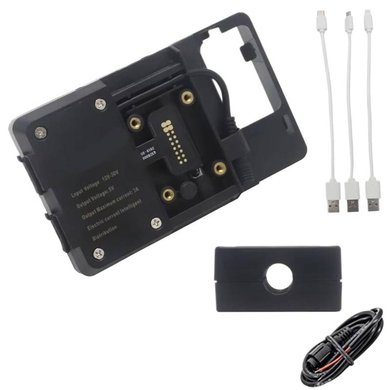 Navigationshalterung Wireless Für Ladegerät Schnelle Lade Handy-Navigation Halterung Für R1250GS R1200GS Für ADV S1000XR F650GS F850GS F900R R1200RS Telefonständerhalter GPS(USB 12mm Clip) von Btnuahq