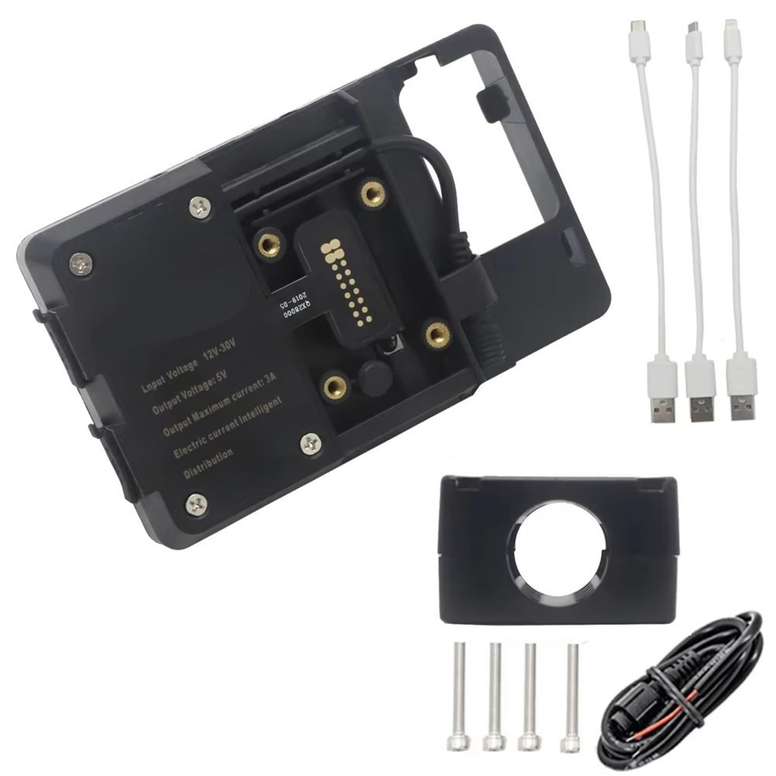 Navigationshalterung Wireless Für Ladegerät Schnelle Lade Handy-Navigation Halterung Für R1250GS R1200GS Für ADV S1000XR F650GS F850GS F900R R1200RS Telefonständerhalter GPS(USB 22mm Clip) von Btnuahq