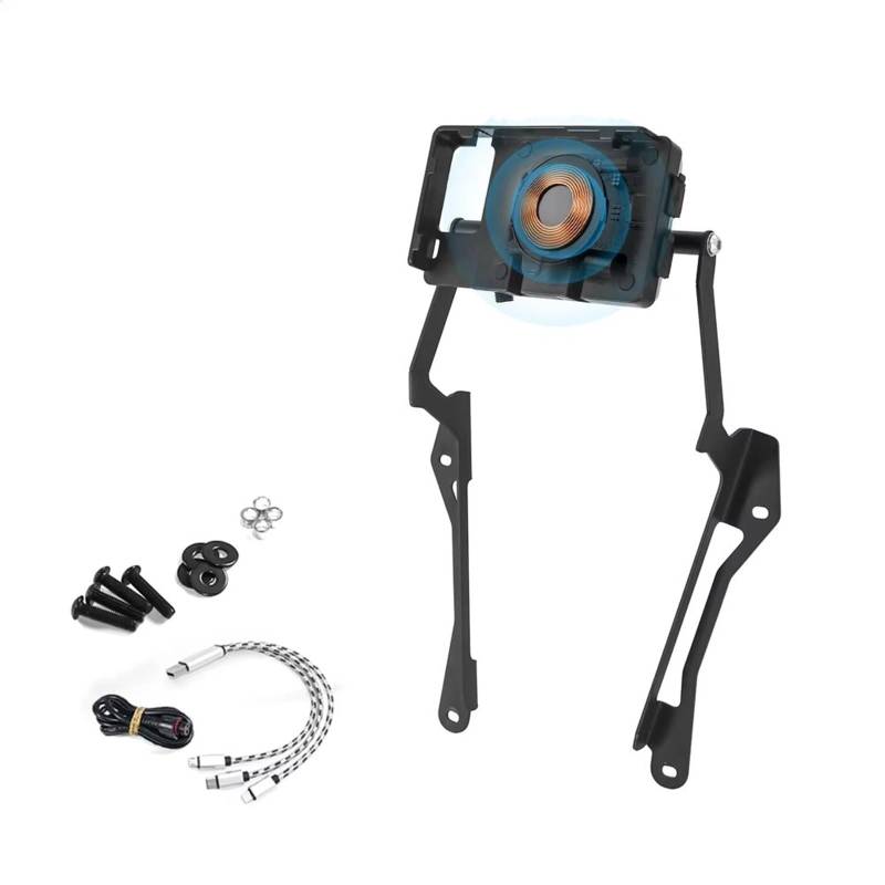 Navigationshalterung Zubehör Wireless USB Handy Lade Halter GPS Navigation Halterung Für Tiger 1200 GT Für Explorer Für Rally Für Explorer 2022 Telefonständerhalter GPS(E) von Btnuahq