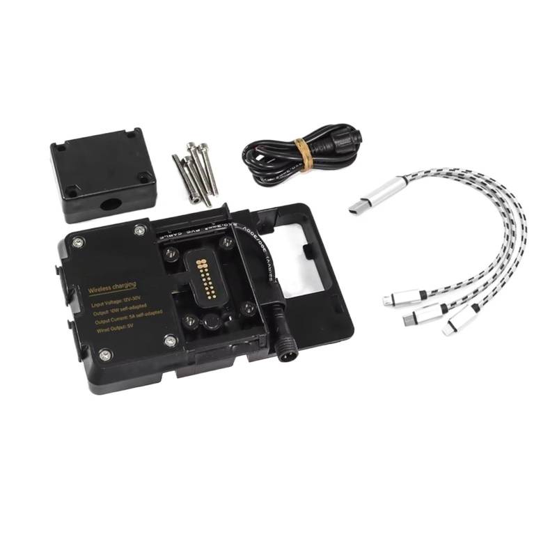 Navigationshalterung Zubehör Wireless USB Handy Lade Halter GPS Navigation Halterung Für Tiger 1200 GT Für Explorer Für Rally Für Explorer 2022 - Telefonständerhalter GPS(Wireless Charging) von Btnuahq