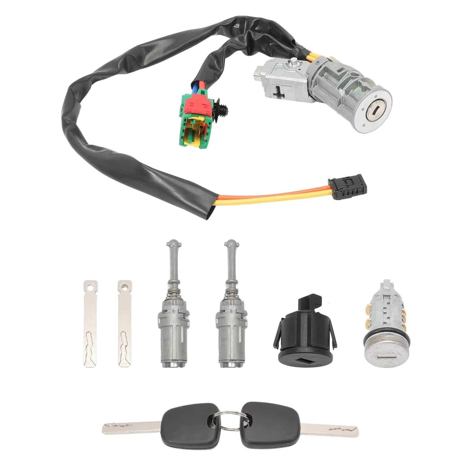 Türschloss Stellmotor Für Citroen Für C2 Für C3 Für Pluriel 9170T5 Auto Zündschloss Schlüssel Lenkschloss Links & Rechts Türschloss Zylinder Komplette Set 4162.AH Türverriegelungsaktuator Türschloss Stellmotor Für Citroen Für C2 Für C3 Für Pluriel 9170T5 Auto Zündschloss Schlüssel Lenkschloss Links & Rechts Türschloss Zylinder Komplette Set 4162.AH Türverriegelungsaktuator von Btnuahq