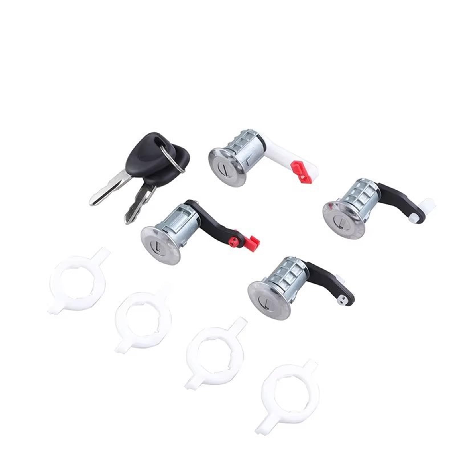 Türschloss Stellmotor Für Master 1998-2016 Vorne Links Rechts Zink-Legierung Auto Türschloss Barrel Zylinder Mit 2 Schlüssel 7701470945 7701470944 Türverriegelungsaktuator(6 Piece) von Btnuahq