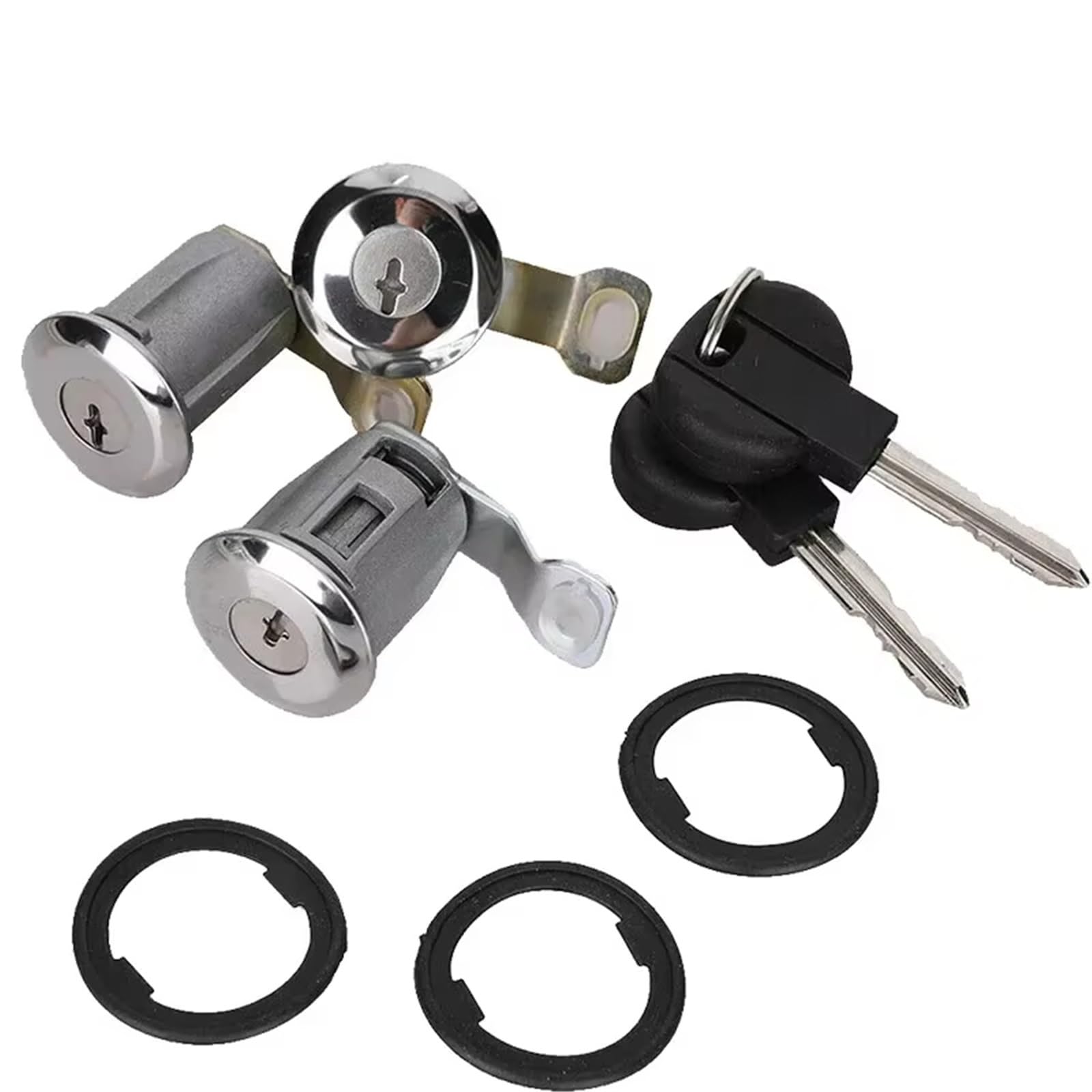 Türschloss Stellmotor Für Peugeot Für Partner Für Berlingo Für Xsara Für Picasso 1996-2000 252522 Barrel Türschloss Zylinder Set Mit Zwei Schlüssel Türverriegelungsaktuator(3 Lock cylinders) von Btnuahq