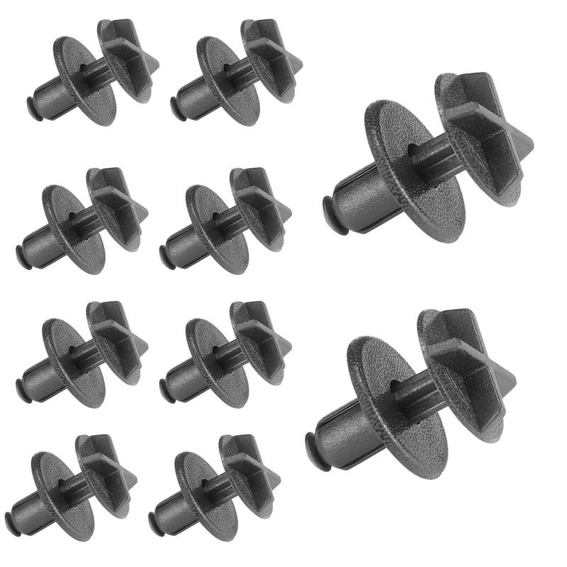 Buaak LR024316 Batterieabdeckungen, Kunststoff-Clips, für Land Rover Range Rover, Evoque-Zubehör, Lufteinlass-Verkleidung, Kunststoff-Clips, Nylon-Durchgangsnagel für Sperrholzkappe, 9 mm, Schwarz, 10 von Buaak