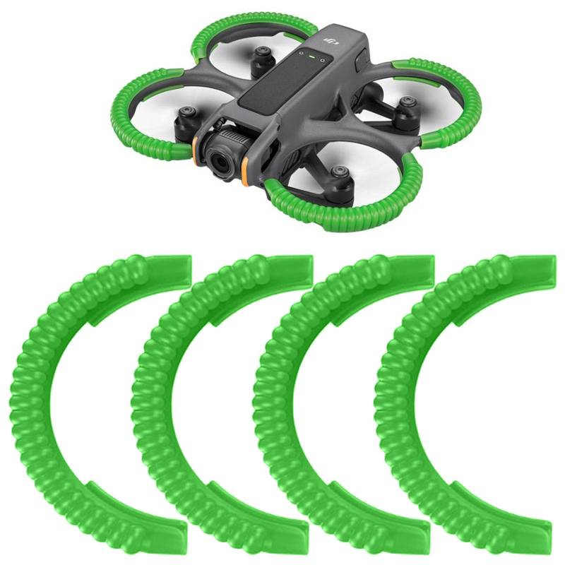Buaak 4 Stück Avatar 2 Propellerschutz für DJI Avata 2, TPU Drohne Schutzhülle Protective, Prop Protector Protection, Stoßdämpfende Anti-Fall-Abdeckung für DJI Avata 2 Fly More Combo (Grün) von Buaak
