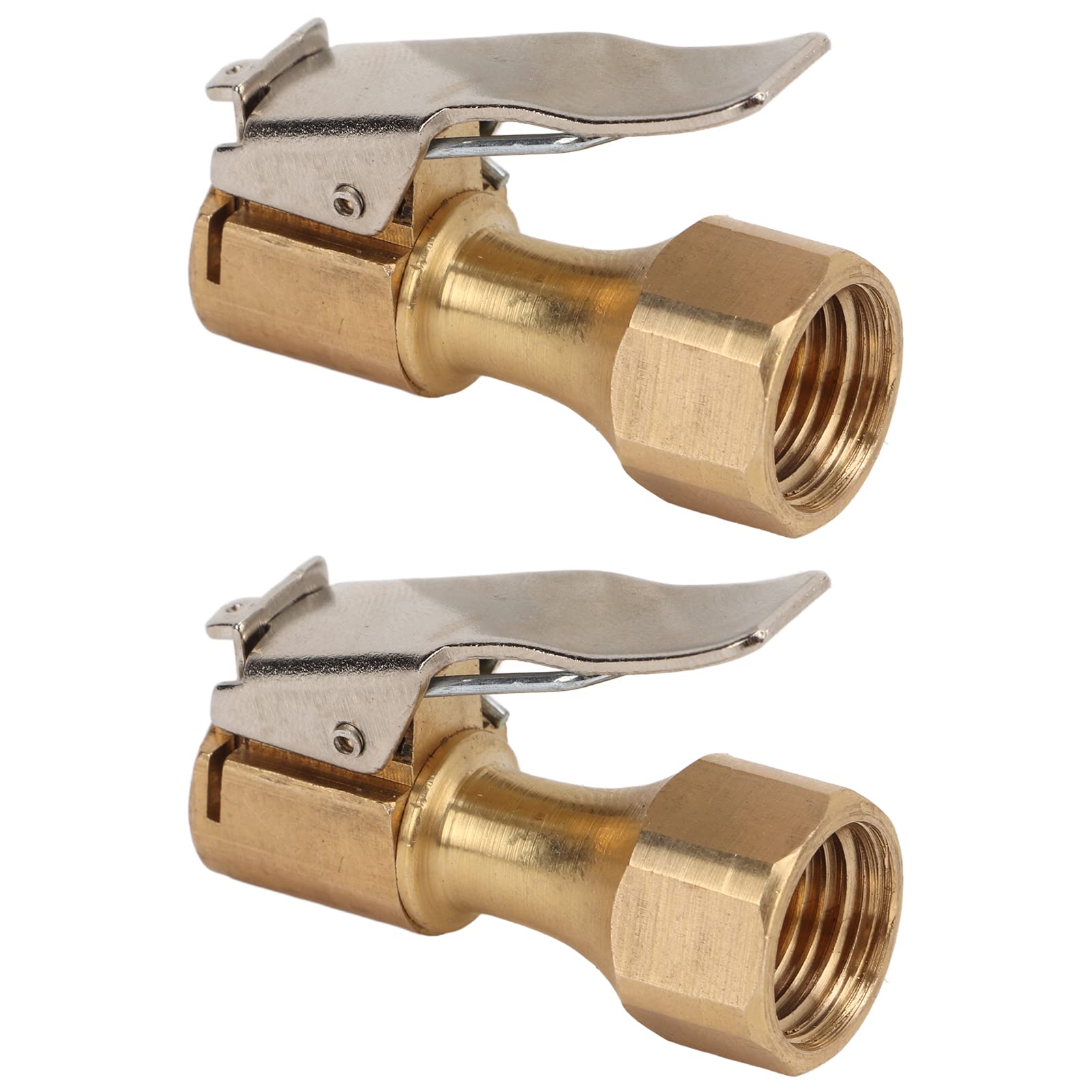 2 Stück Luftspannfutter Mit Clip, Reifenventiladapter, Verriegelbarer Reifenfüller-Düsenanschluss, Clip auf Messing-Innengewinde, Reifenpumpen-Düsen-Konverter-Werkzeug, Universell Für Luftpumpen 2 Stück Luftspannfutter Mit Clip, Reifenventiladapter, Verriegelbarer Reifenfüller-Düsenanschluss, Clip auf Messing-Innengewinde, Reifenpumpen-Düsen-Konverter-Werkzeug, Universell Für Luftpumpen von Buachois