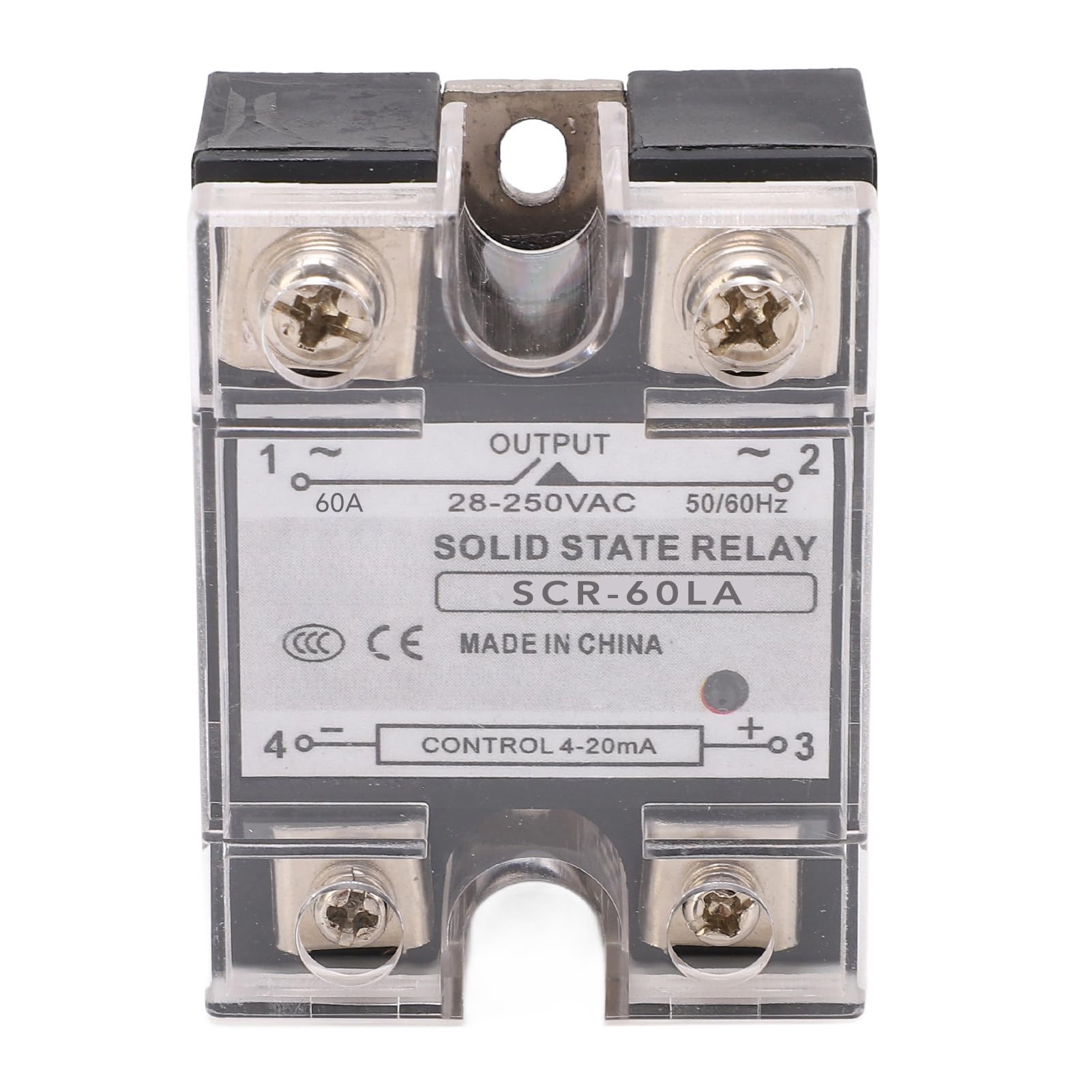 Halbleiterrelais 60A SSR Modul mit Kühlkörper Zustandsanzeige, Eingang 4-20mA zum Ausgang AC 28-250V DC-AC Solid State Relais Stufenloser Spannungsregler Halbleiterrelais 60A SSR Modul mit Kühlkörper Zustandsanzeige, Eingang 4-20mA zum Ausgang AC 28-250V DC-AC Solid State Relais Stufenloser Spannungsregler von Buachois