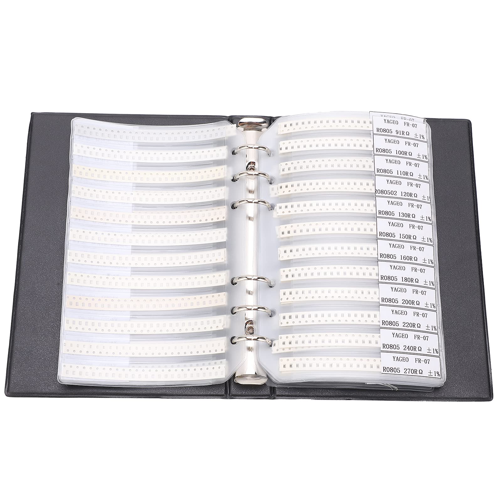SMD Widerstand Combo Musterbuch Kit 4250 Stück 170 Werte 0805 Serie 0 Ohm bis 10M Ohm ± 1% Widerstände und Kondensatoren Sortierter Ordner Beispielbuch SMD Widerstand Combo Musterbuch Kit 4250 Stück 170 Werte 0805 Serie 0 Ohm bis 10M Ohm ± 1% Widerstände und Kondensatoren Sortierter Ordner Beispielbuch von Buachois