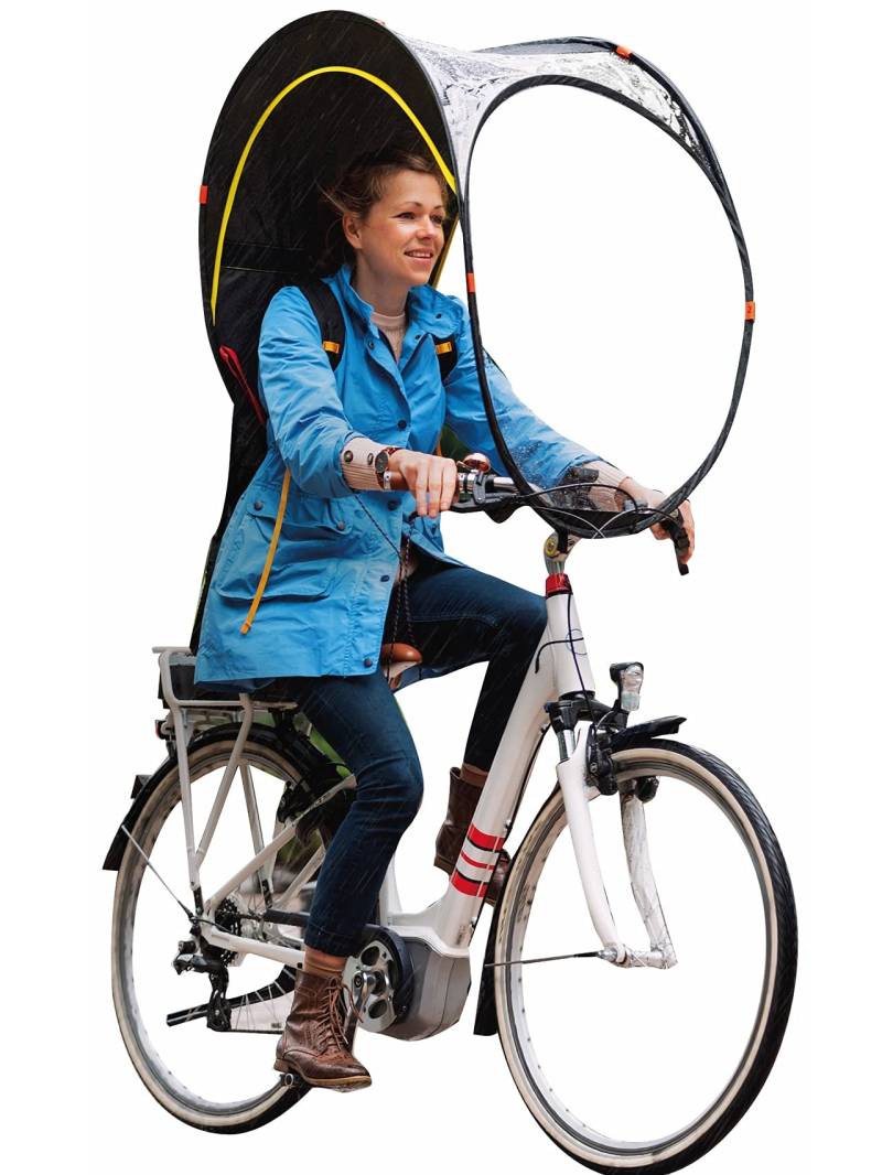 Bub-up Regenschutz für Fahrrad, ersetzt regenkleidung (wasserdicht, jacke, regencape, parka, regenponcho, regenschirm, Fahrrad regencover. Fahrrad mit dach. Fahrrad regenhaube. von Bub-up