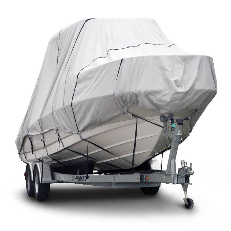 Budge 600 Denier Bootsabdeckung, passend für Hard-Top/T-top Boote B-621-X4 (40,6 bis 45,7 m, grau) von Budge