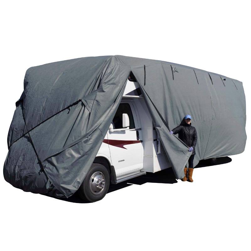 Budge Abdeckung für Wohnmobile der Klasse C mit Einer Länge von bis zu 91 cm (grau, Polypropylen), 1107,4 cm L x 266,7 cm B x 274,3 cm H (RVRB-35) von Budge